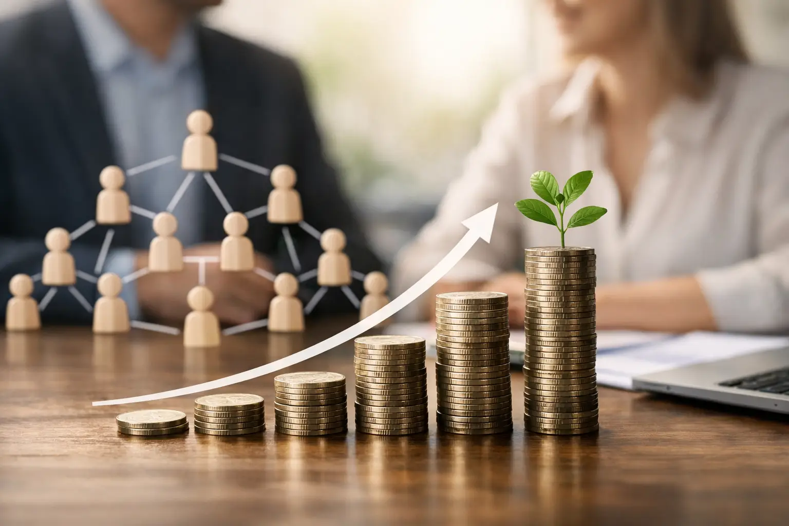 Bonos residuales en multinivel: cómo crecen